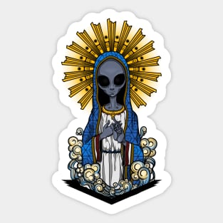 The alien Virgin - Color version Sticker